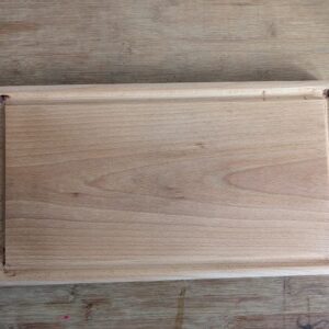 Luxury beech carving board with juice groove, handcrafted by Element & Oak.